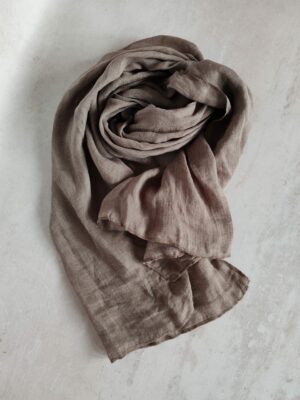 szal lniany unisex mgiełka