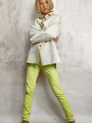 Żakiet lniany damski Natura oversize